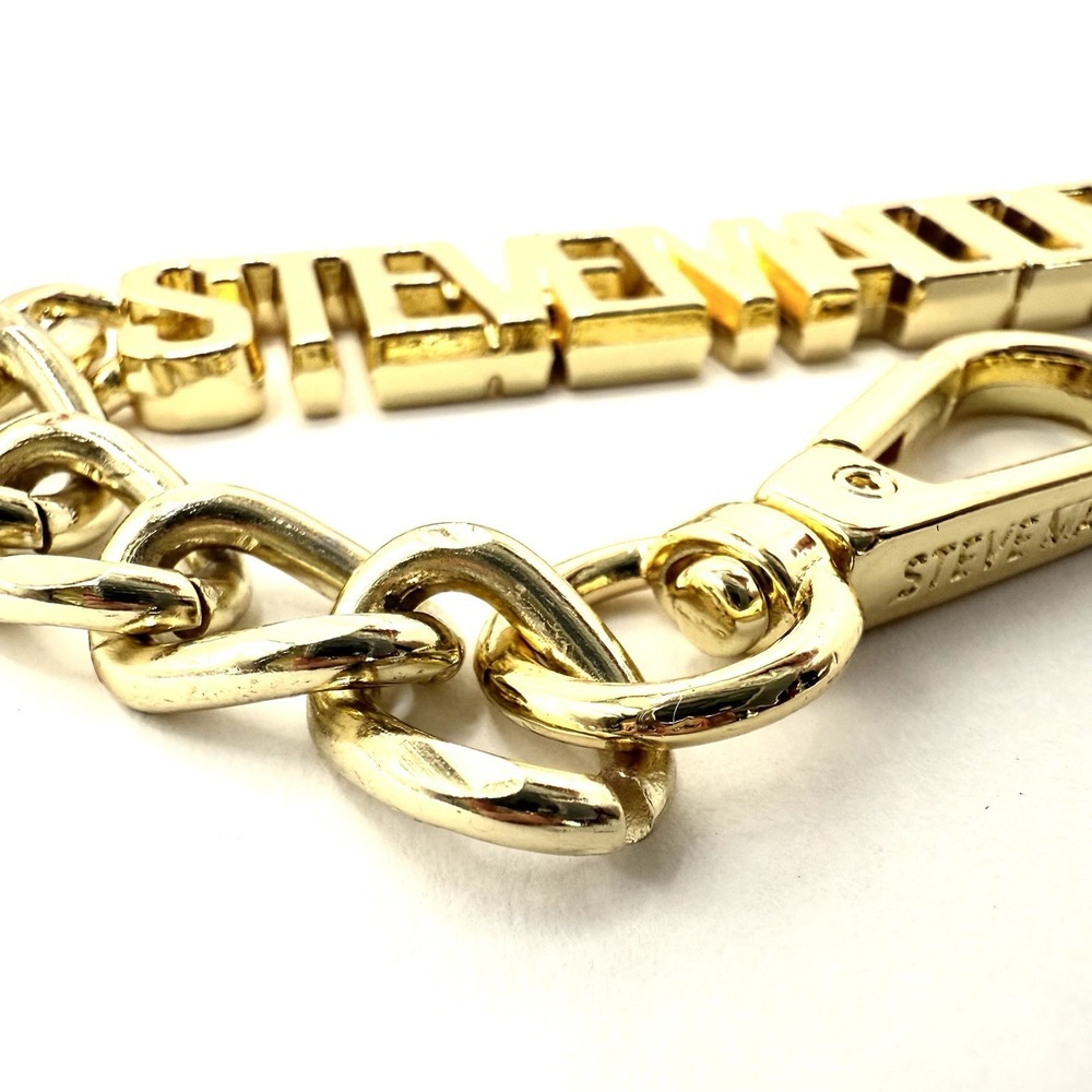 RARE Vintage STEVE MADDEN Keychain Gold Toned Signed Purse Charm Gold Tone Y2K - Picture 3 of 4